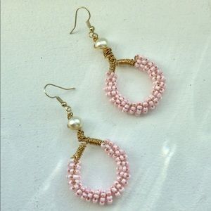 Pink earrings handmade